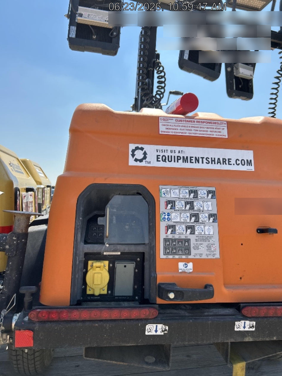 2023 Generac MLT2 Diesel, Flex Switch 120V Input, Powerzone Controller, 
(4) 320W LED Lights, 4kW Generator, 39.9 Gal Fuel Tank, 2" Ball, T3
