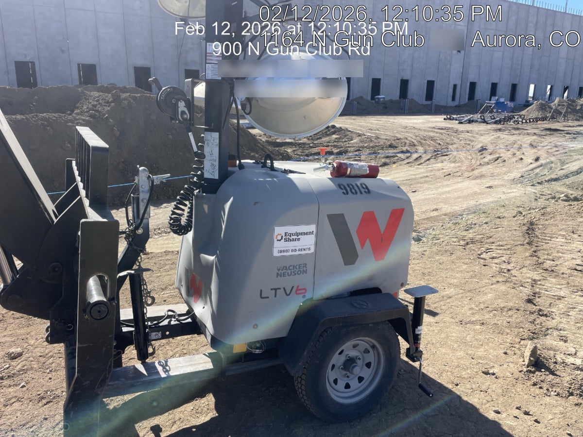 Wacker Neuson LTV6K-MH Wacker Neuson LTV6K Mobile Light Tower w/Fuel Level Sensor Installed