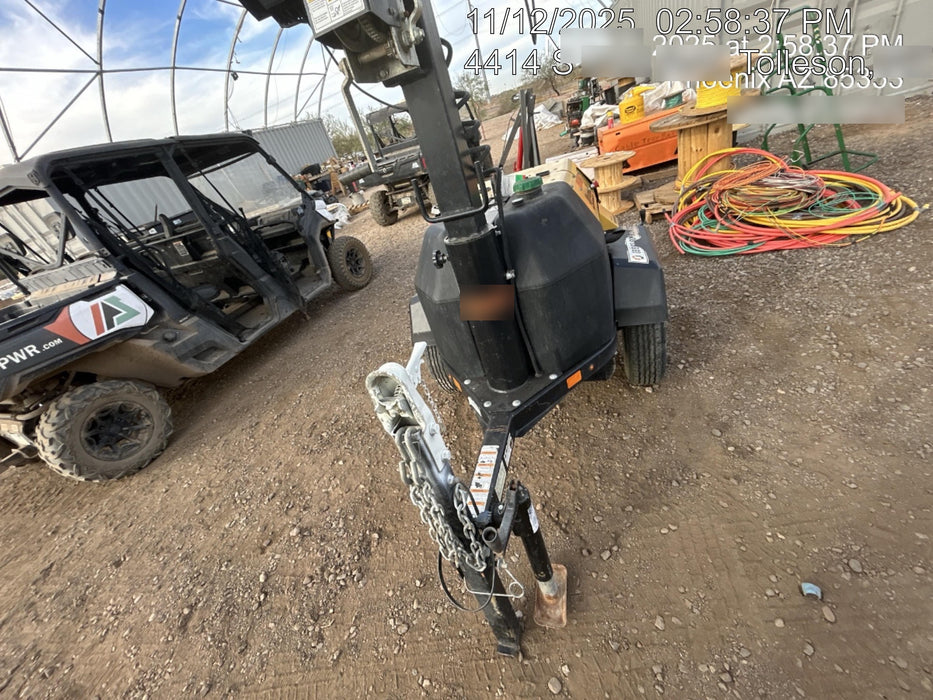 2022 Allmand NLV3GR (4) LED Light Fixture 350W, 23' Vertical Mast, 3kW Prime, Towable, ES Decals, T3