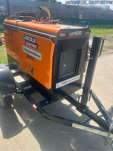 2022 Lincoln Electric LE400 Kubota V1505, Trlr, Cable Rack, Light Kit, ES Decals, T3