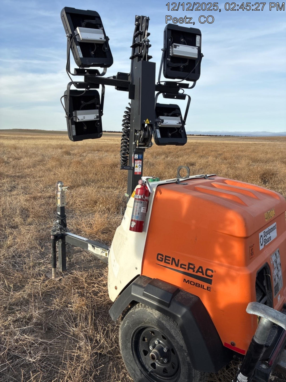 2024 Generac MLT2 Diesel, Flex Switch 120V Input, Powerzone Controller, 
(4) 320W LED Lights, 4kW Generator, 39.9 Gal Fuel Tank, 2" Ball, T3