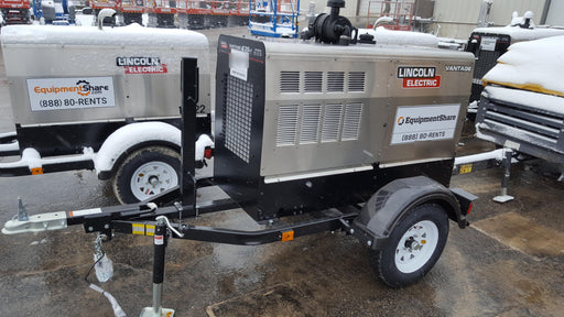 2018 Lincoln Electric Vantage 435 Lincoln Vantage 435 Welder Ready-Pak 3 w/Trailer, Fender/Light Kit, and Cable Rack