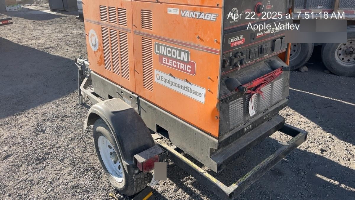 2022 Lincoln Electric Vantage 549X Crosslink Technology, Trailer Mounted, ES Decals, T3