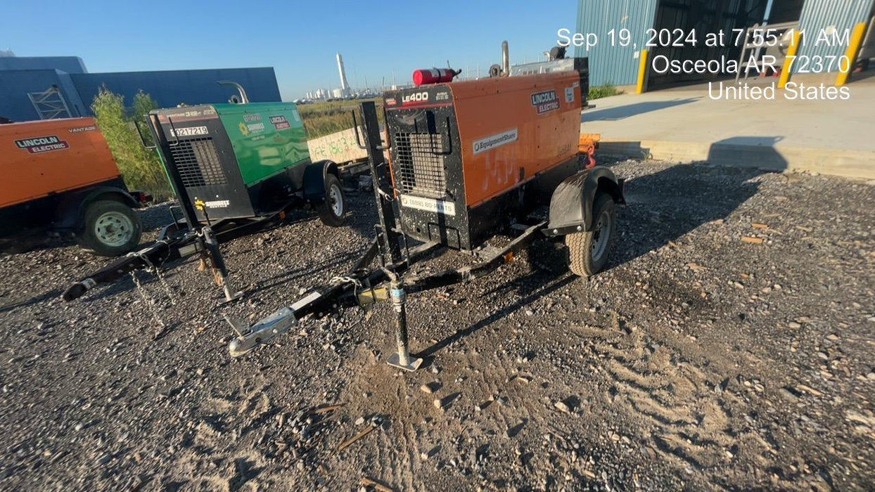 2023 Lincoln Electric LE400 Kubota V1505, Trlr, Cable Rack, Light Kit, ES Decals, T3