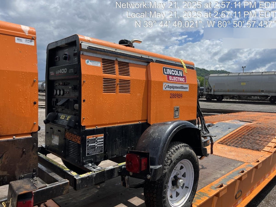 2022 Lincoln Electric LE400 Kubota V1505, Trlr, Cable Rack, Light Kit, ES Decals, T3