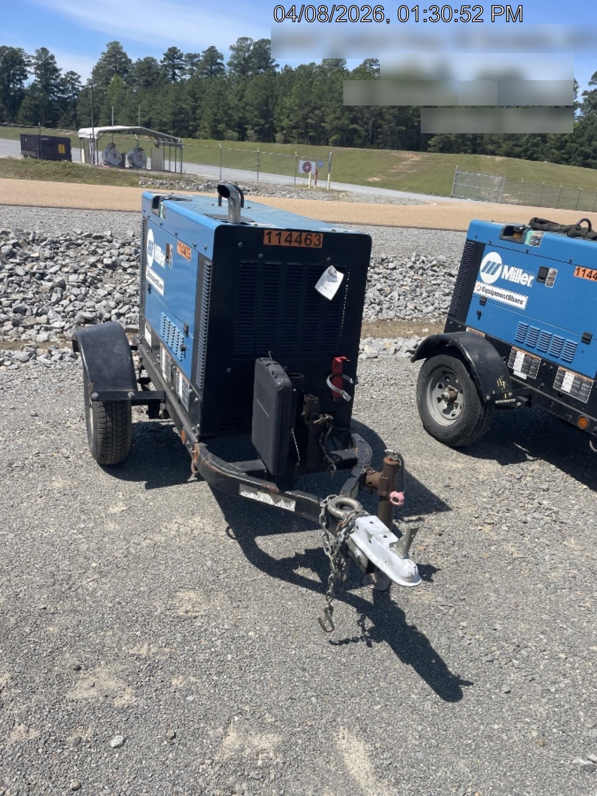 2020 Miller Electric BIG BLUE 400 Trailer Mounted Welder