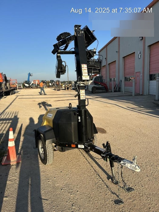 2022 Allmand NLV3GR (4) LED Light Fixture 350W, 23' Vertical Mast, 3kW Prime, Towable, Deep Sea L401, Leveling Jacks, Yanmar T4F 5.8hp