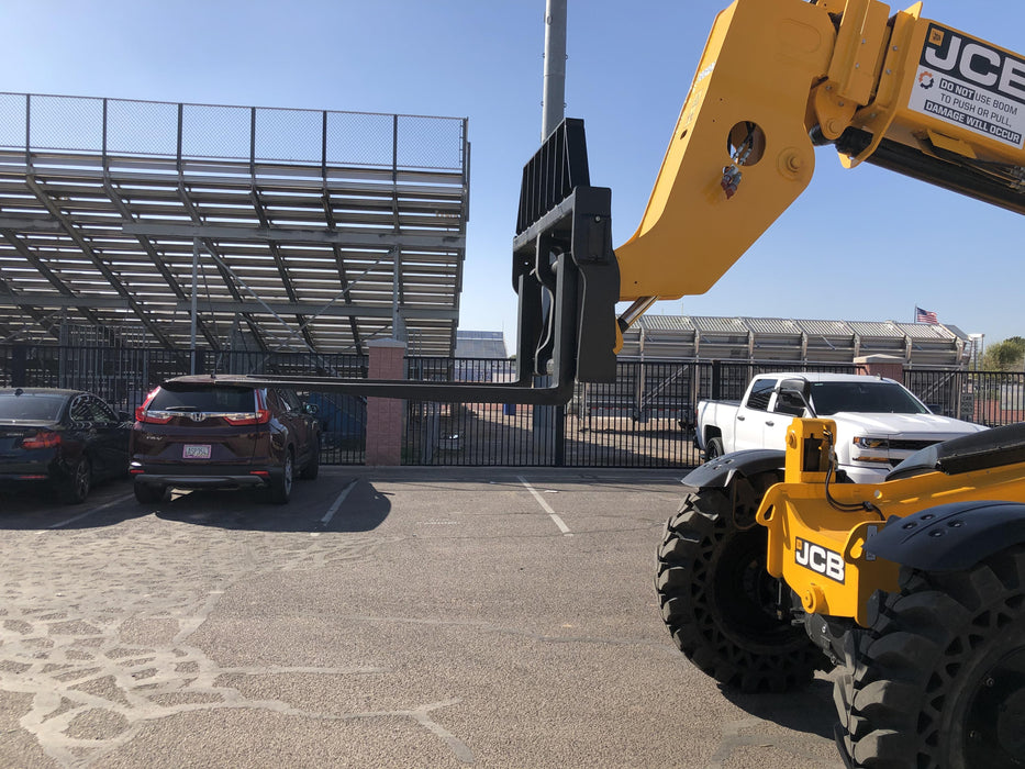 2020 JCB 506-36 Cab/Heat/Air, 74 HP, Solid Tires, STD Worklight, Beacon, Aux Hydraulics, Lifting Eye, Back up Alarm w/48" Carriage/48" Forks