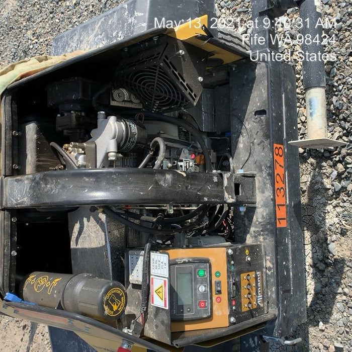 2020 Allmand NLV3GR (4) LED Light Fixture 350W, 23' Vertical Mast, 3kW Prime, Towable, Deep Sea L401, Leveling Jacks, Yanmar T4F 5.8hp