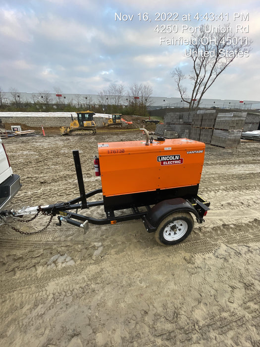 2021 Lincoln Electric Vantage 322 Vantage 322 Ready Pak 3 w/ Decals, ORANGE (includes trailer, cable rack, fender light kit) NO Telematics