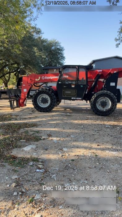 2019 Manitou MTA8044 74hp T4F, Cab/Heat/Air, Cab and Boom LED work lights, Auxiliary Hydraulics, Solid Tires, Amber strobe, Lift Hook 66" Carriage, 60" Forks