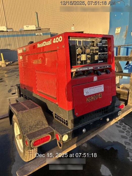 2022 Shindaiwa DGW400MDL Kubota D902 Engine, 23 HP, Dual Op Welder, Wire, Arc, Droop Stick, Tig, and CC Stick Functionality, Simulphase, 3 Phase and 1 Phase Gen Output, Single Axle NB Trlr, Slr Trckl Chrg 12V 12W, Fire Ext