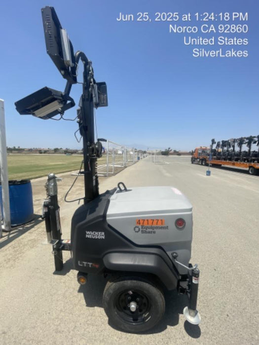 2024 Wacker Neuson LTT4 Diesel, Kohler KDW702, Deep Sea Controller, Auto Start, LED 320W, Bypass Outlet, T3