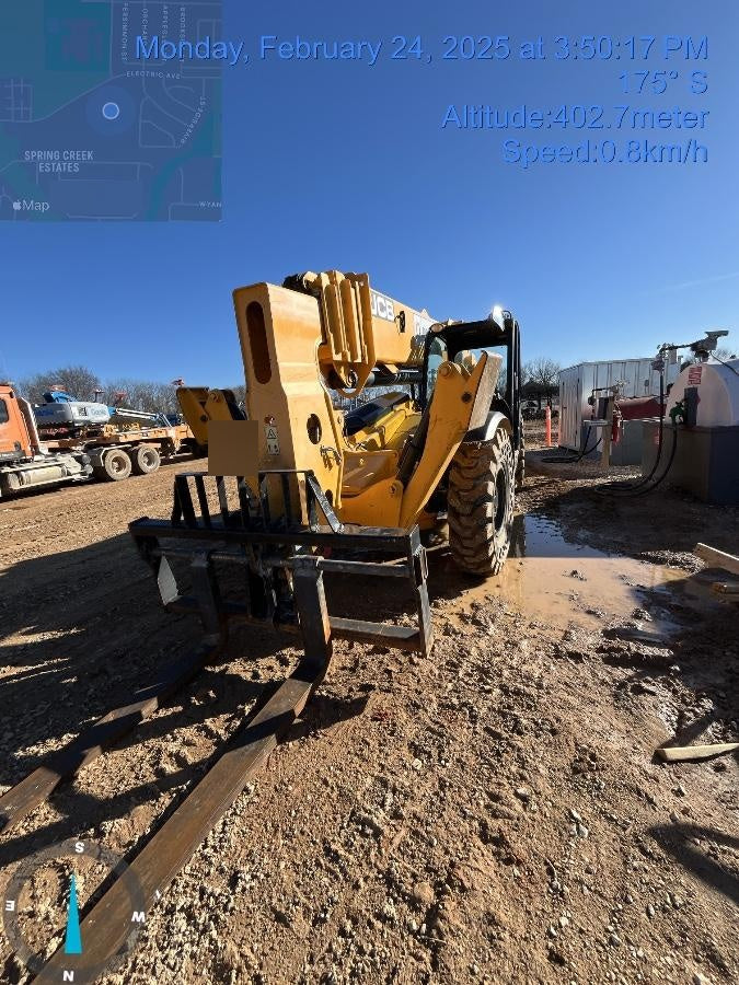 2019 JCB 510-56 Open ROPS, 74 HP, Solid Tires, Worklights, Beacon, Aux Hydraulics, Lifting Eye, 60" Carriage/60" Forks