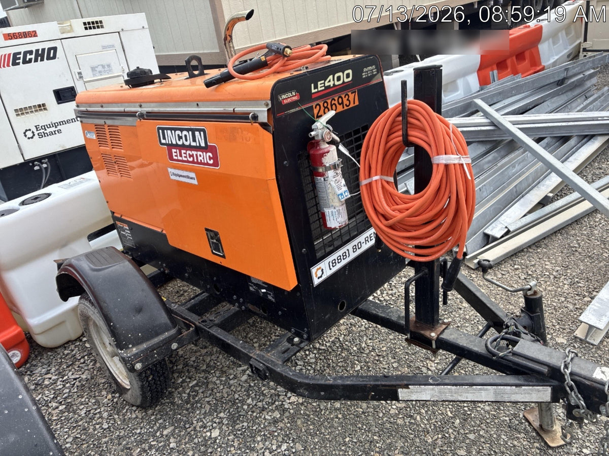 2022 Lincoln Electric LE400 Kubota V1505, Trlr, Cable Rack, Light Kit, ES Decals, T3
