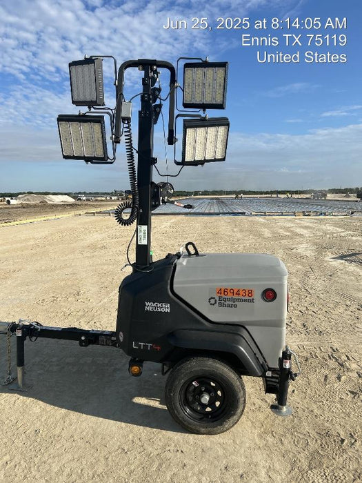 2024 Wacker Neuson LTT4 Diesel, Kohler KDW702, Deep Sea Controller, Auto Start, LED 320W, Bypass Outlet, T3