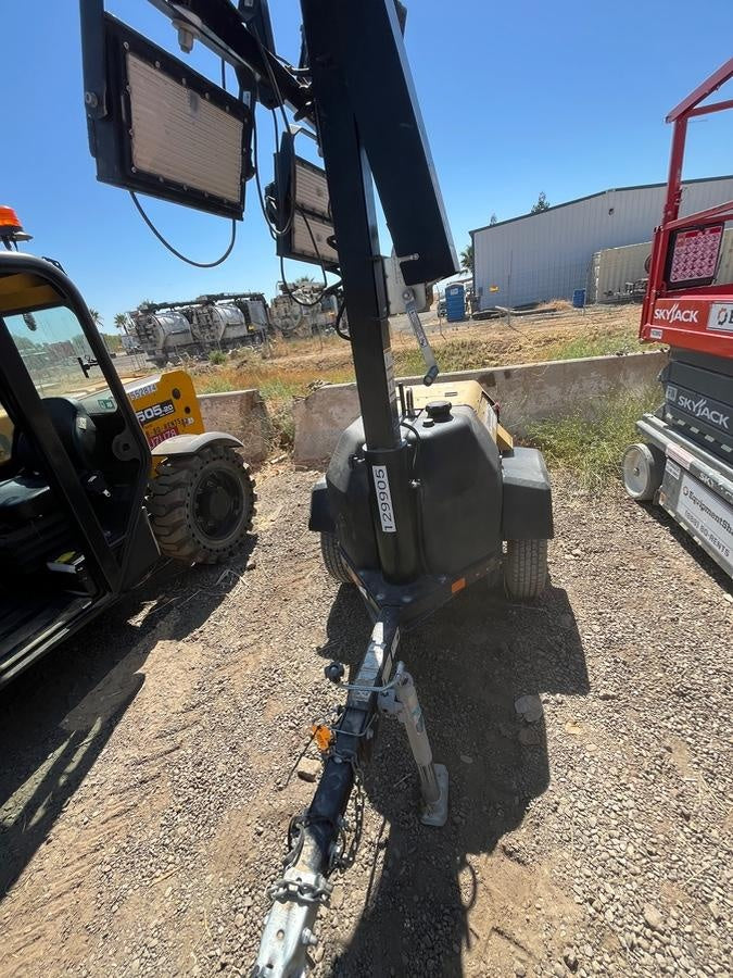 2021 Allmand NLV3GR (4) LED Light Fixture 350W, 23' Vertical Mast, 3kW Prime, Towable, Deep Sea L401, Leveling Jacks, Yanmar T4F 5.8hp