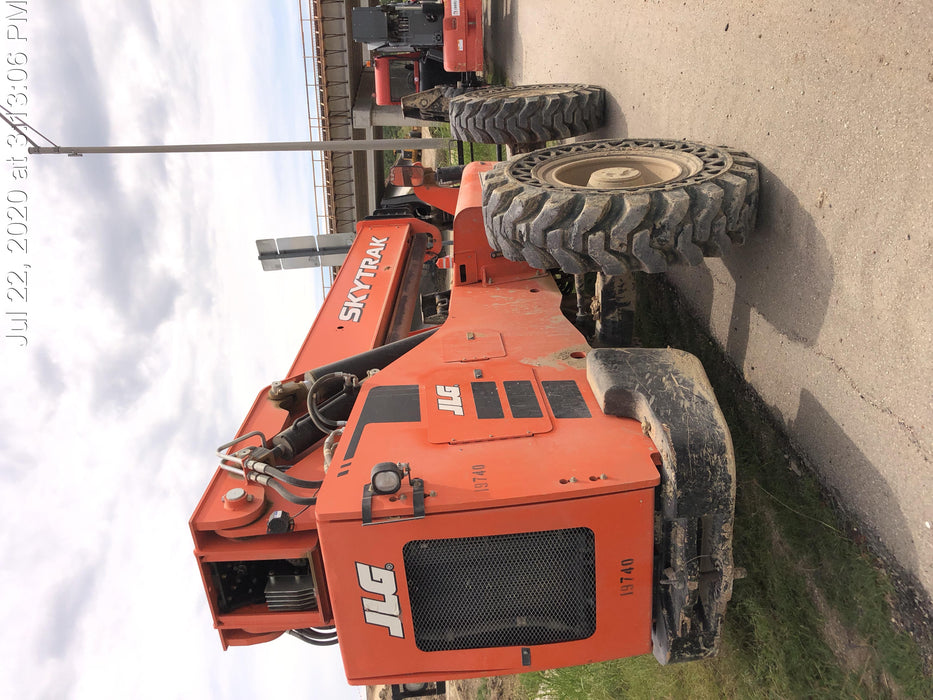 2018 Skytrak 10054 Skytrak 10054 10K Telehandler w/Open ROPS Solid Tires, LED Work Lights, Rotating Beacon, 60" Carriage/60" Forks