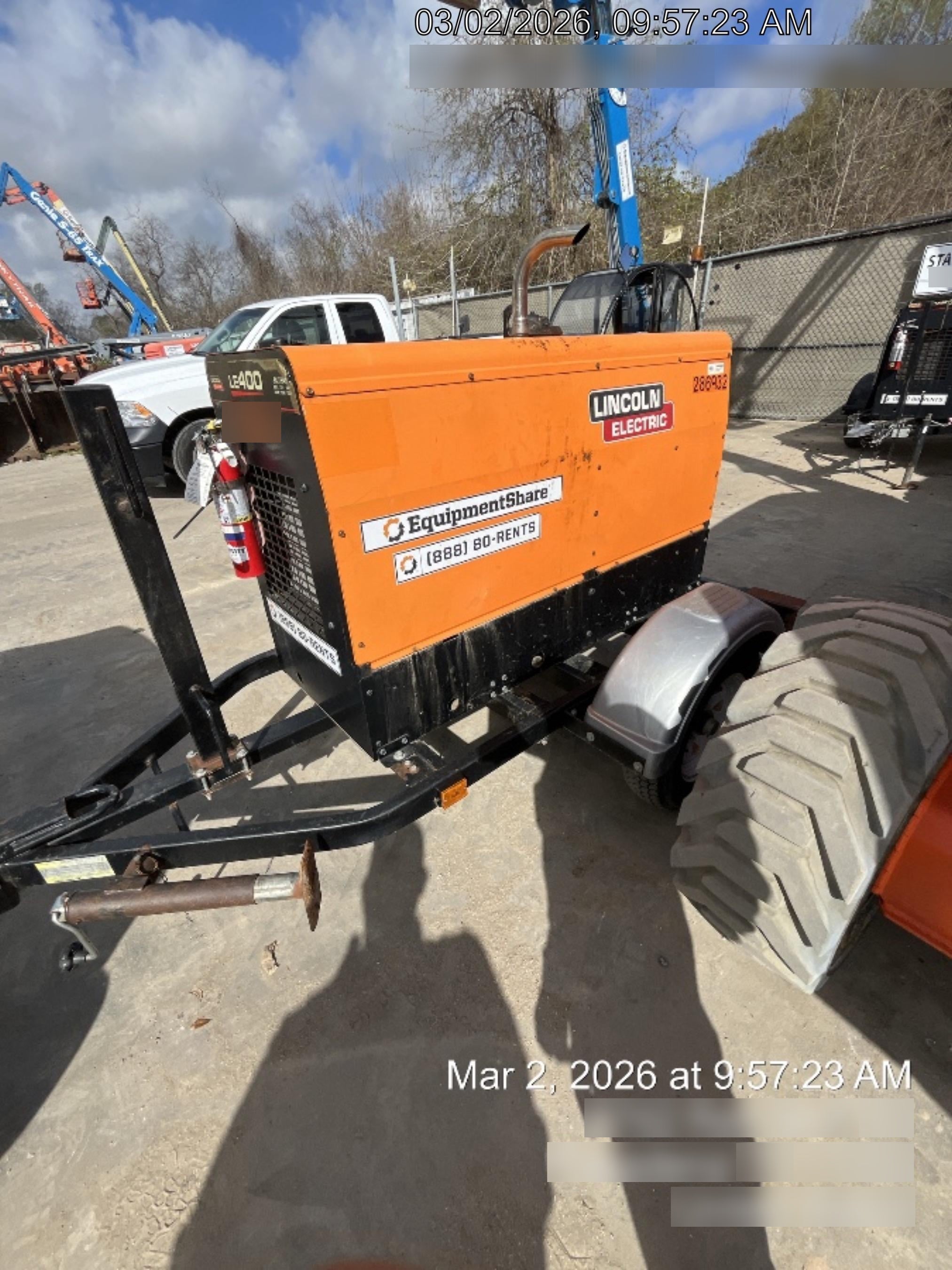 2022 Lincoln Electric LE400 Kubota V1505, Trlr, Cable Rack, Light Kit, ES Decals, T3