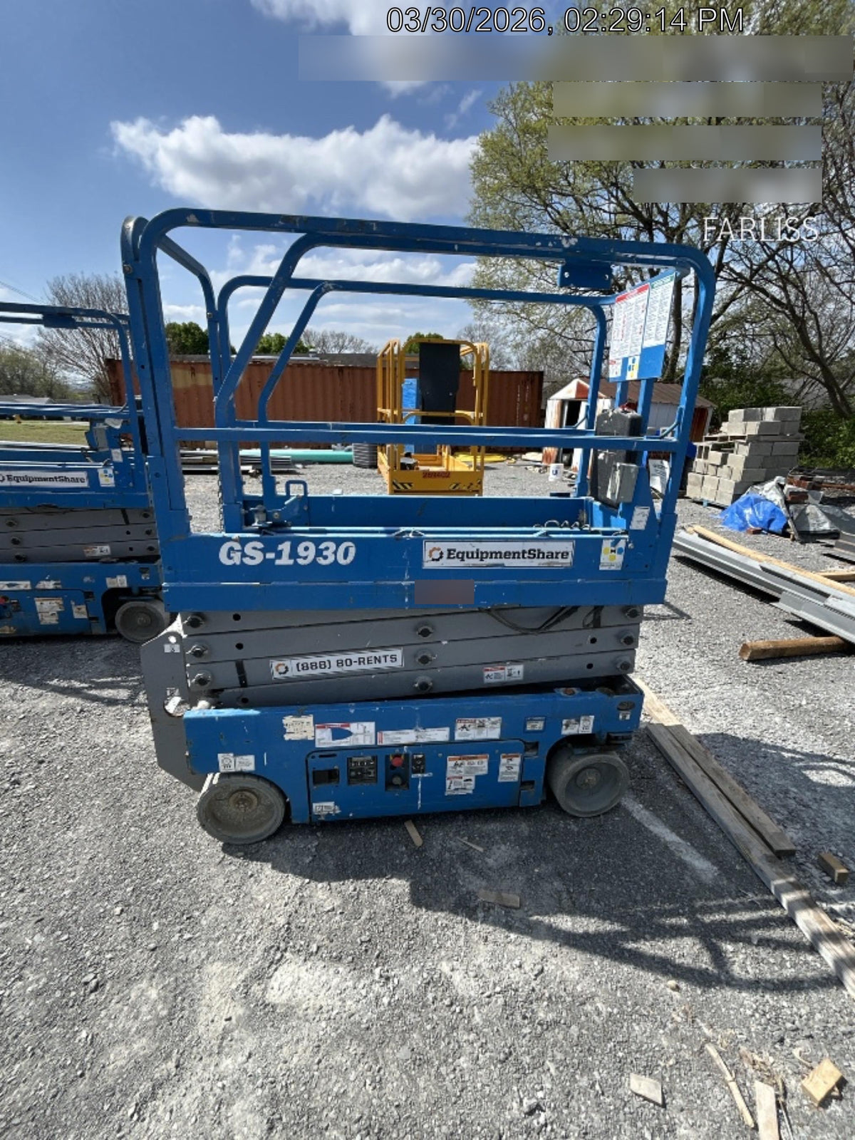 2020 Genie GS-1930 Fixed rails with chain entry gate - Pre A92.20