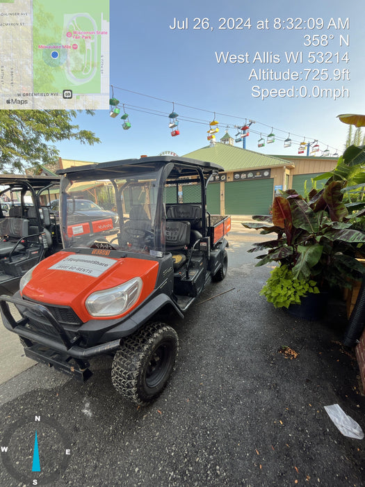 2020 Kubota RTV-X1140W-H 4WD utility cart -LED strobe -Windshield tempered glass -Plastic canopy -Wire harness kit -Backup alarm