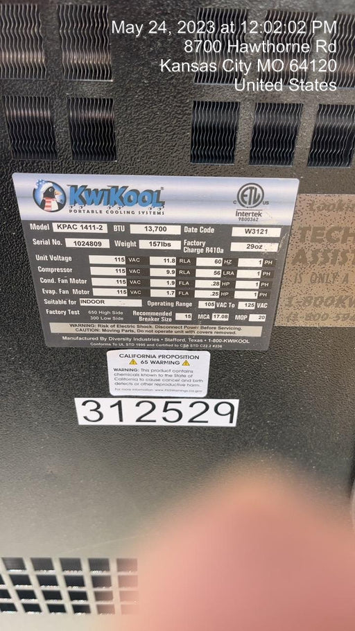 2023 KWIKOOL KPAC1411-2