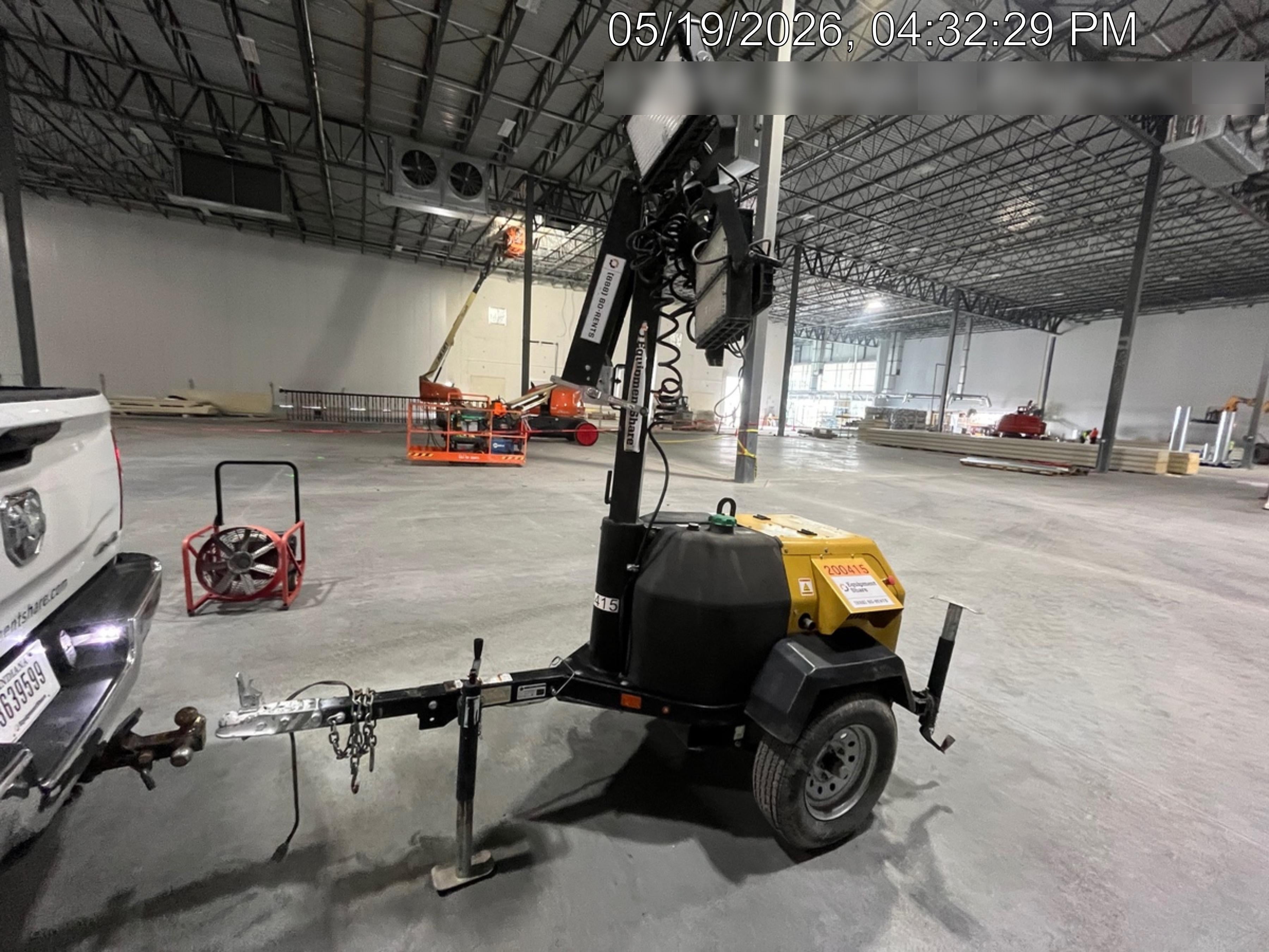 2022 Allmand NLV3GR (4) LED Light Fixture 350W, 23' Vertical Mast, 3kW Prime, Towable, Deep Sea L401, Leveling Jacks, Yanmar T4F 5.8hp