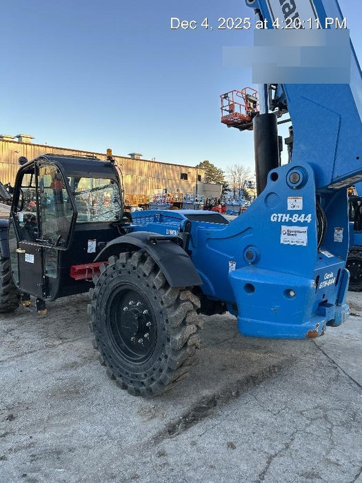 2019 Genie GTH-844 Cab/Heat/AC, Solid RT Tires, LED Work Lights, Beacon 60" QA Carriage, 48" Forks