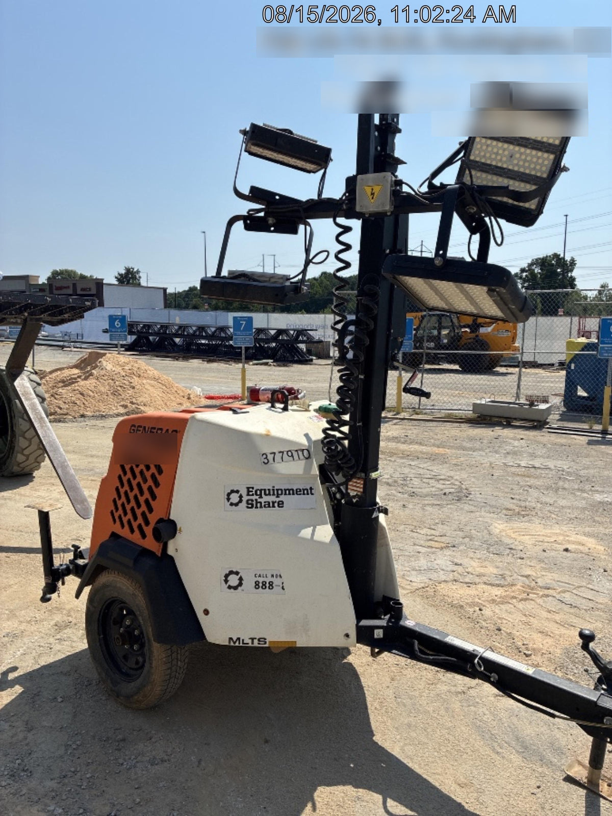 2023 Generac MLT2 Diesel, Flex Switch 120V Input, Powerzone Controller, 
(4) 320W LED Lights, 4kW Generator, 39.9 Gal Fuel Tank, 2" Ball, T3