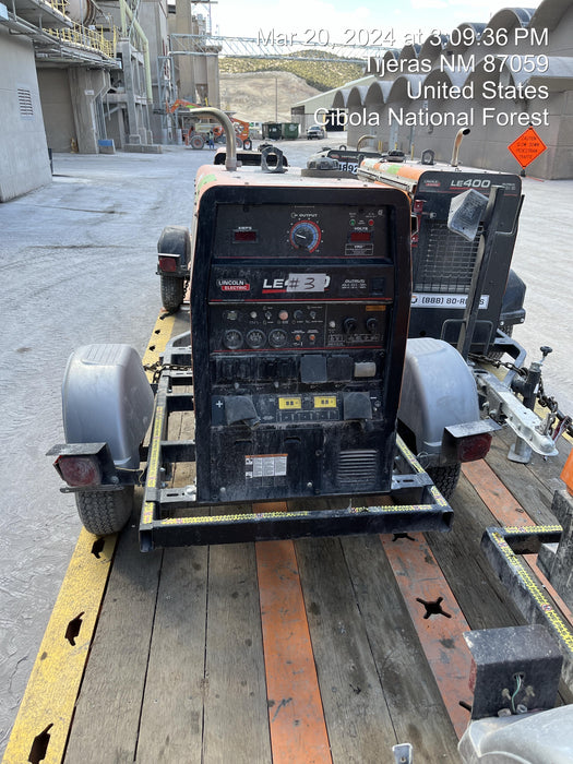 2022 Lincoln Electric LE400 Kubota V1505, Trlr, Cable Rack, Light Kit, ES Decals, T3