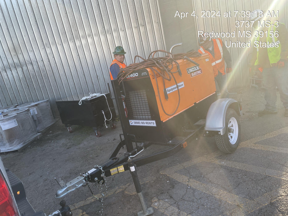 2022 Lincoln Electric LE400 Kubota V1505, Trlr, Cable Rack, Light Kit, ES Decals, T3