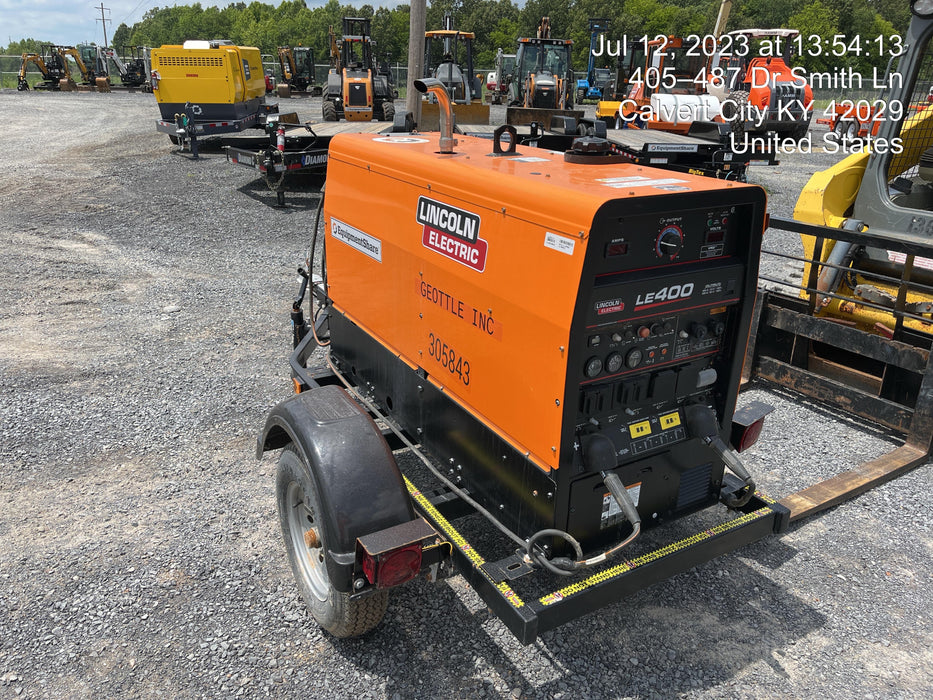 2023 Lincoln Electric LE400 Kubota V1505, Trlr, Cable Rack, Light Kit, ES Decals, T3