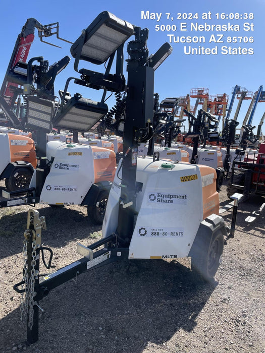 2024 Generac MLT2 Diesel, Flex Switch 120V Input, Powerzone Controller, 
(4) 320W LED Lights, 4kW Generator, 39.9 Gal Fuel Tank, 2" Ball, T3