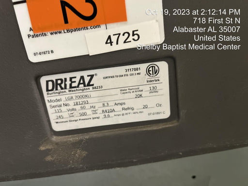 2021 DRI-EAZ LGR 7000XLi