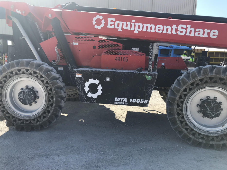 2020 Manitou MTA10055 Cab/Heat/Air, 120 HP, Solid Tires, Work Lights, Lift Hook, Auxiliary Hydraulics w/66" Carriage and 60" Forks