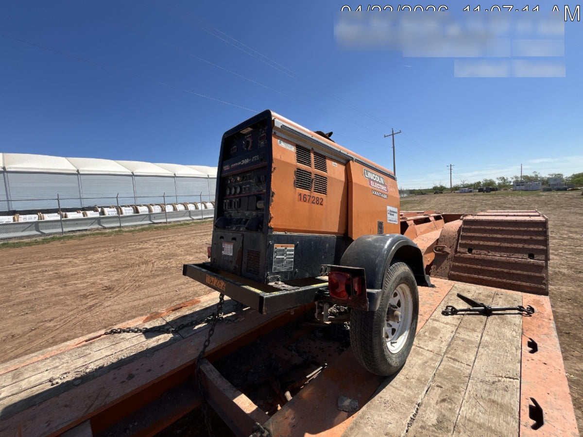 2021 Lincoln Electric Vantage 322 Vantage 322 Ready Pak 3 w/ Decals, ORANGE (includes trailer, cable rack, fender light kit) NO Telematics