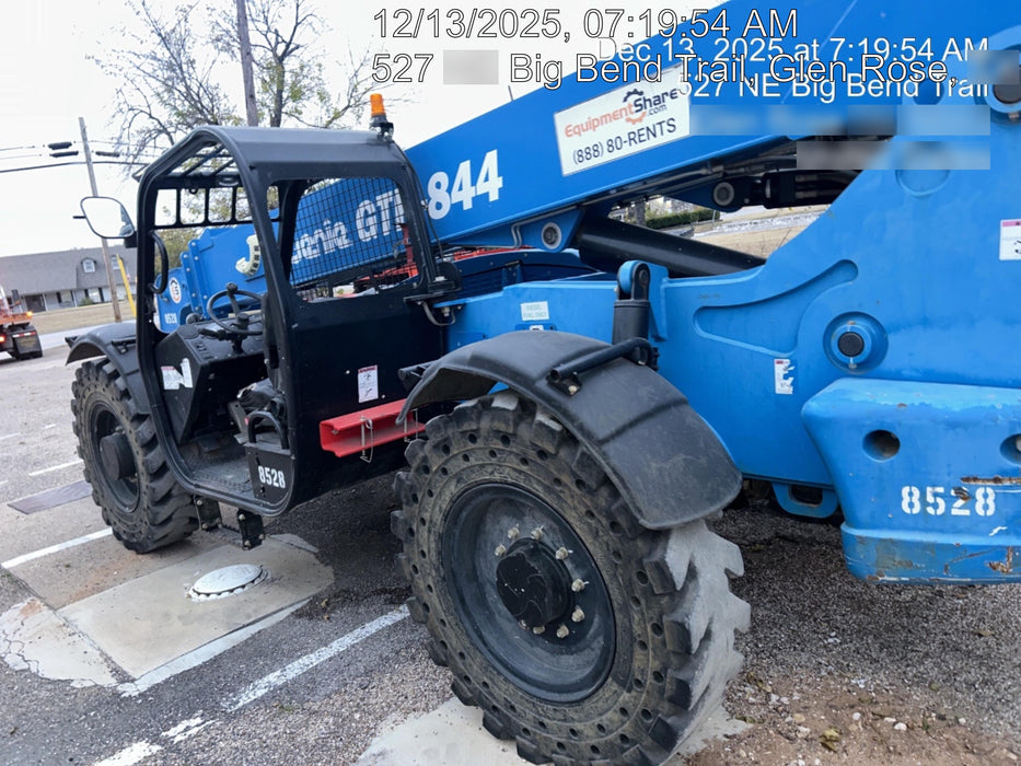 2018 Genie GTH-844 Genie GTH-844D w/Open ROPS, Solid Tires, Work Light/Beacon, 60" Carriage and Forks