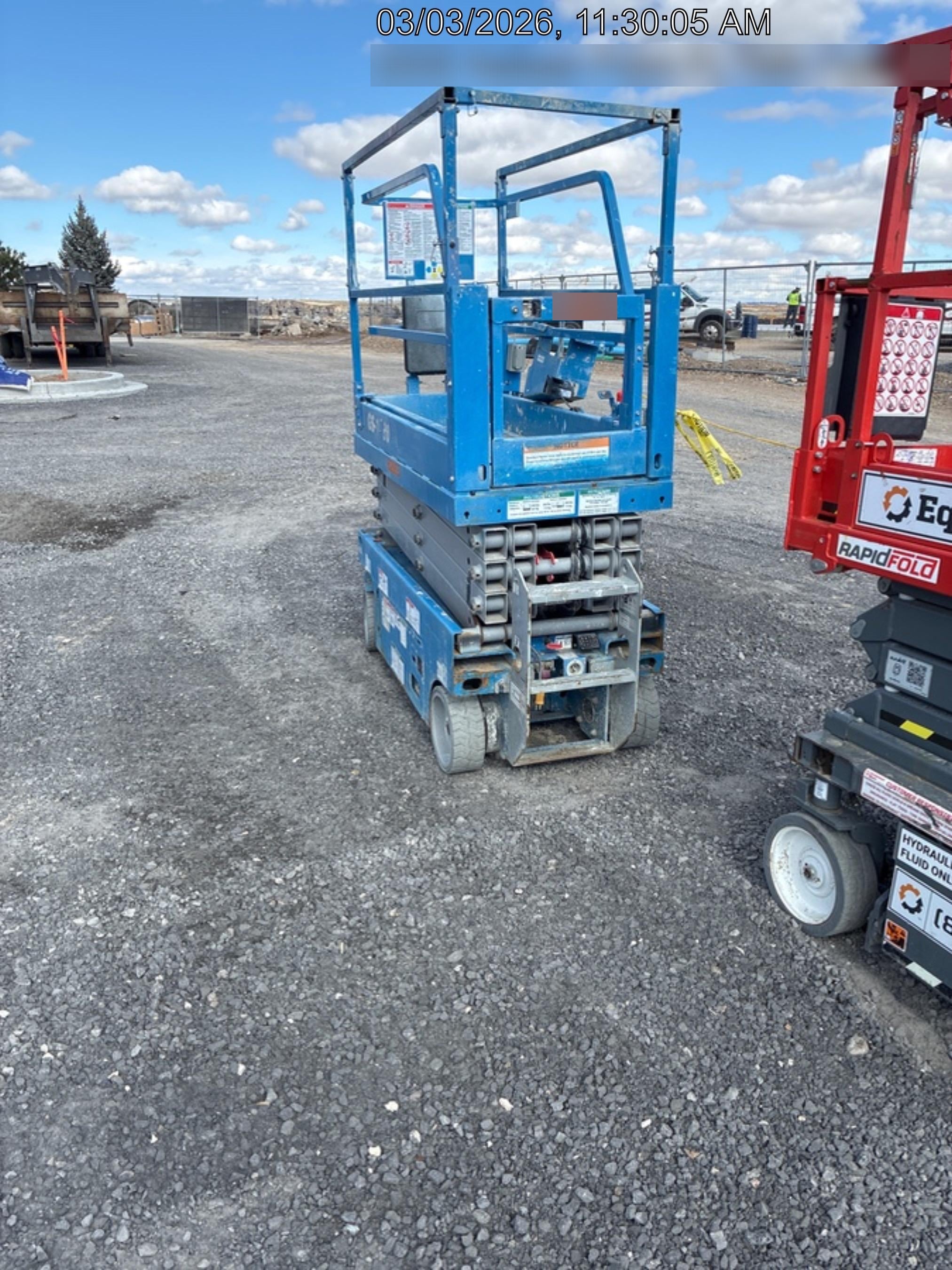 2020 Genie GS-1930 Solid Non Marking Tires, Beacon, Folding rails with half height swing gate