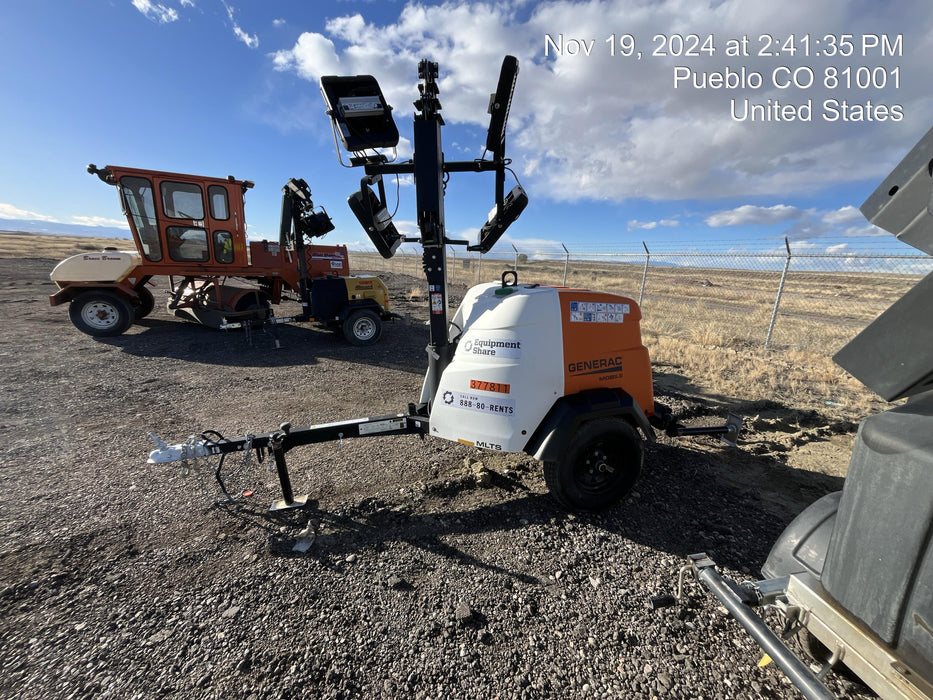 2023 Generac MLT2 Diesel, Flex Switch 120V Input, Powerzone Controller, 
(4) 320W LED Lights, 4kW Generator, 39.9 Gal Fuel Tank, 2" Ball, T3