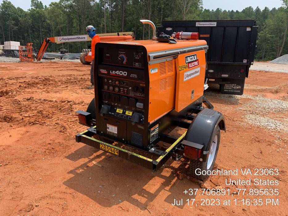 2022 Lincoln Electric LE400 Kubota V1505, Trlr, Cable Rack, Light Kit, ES Decals, T3