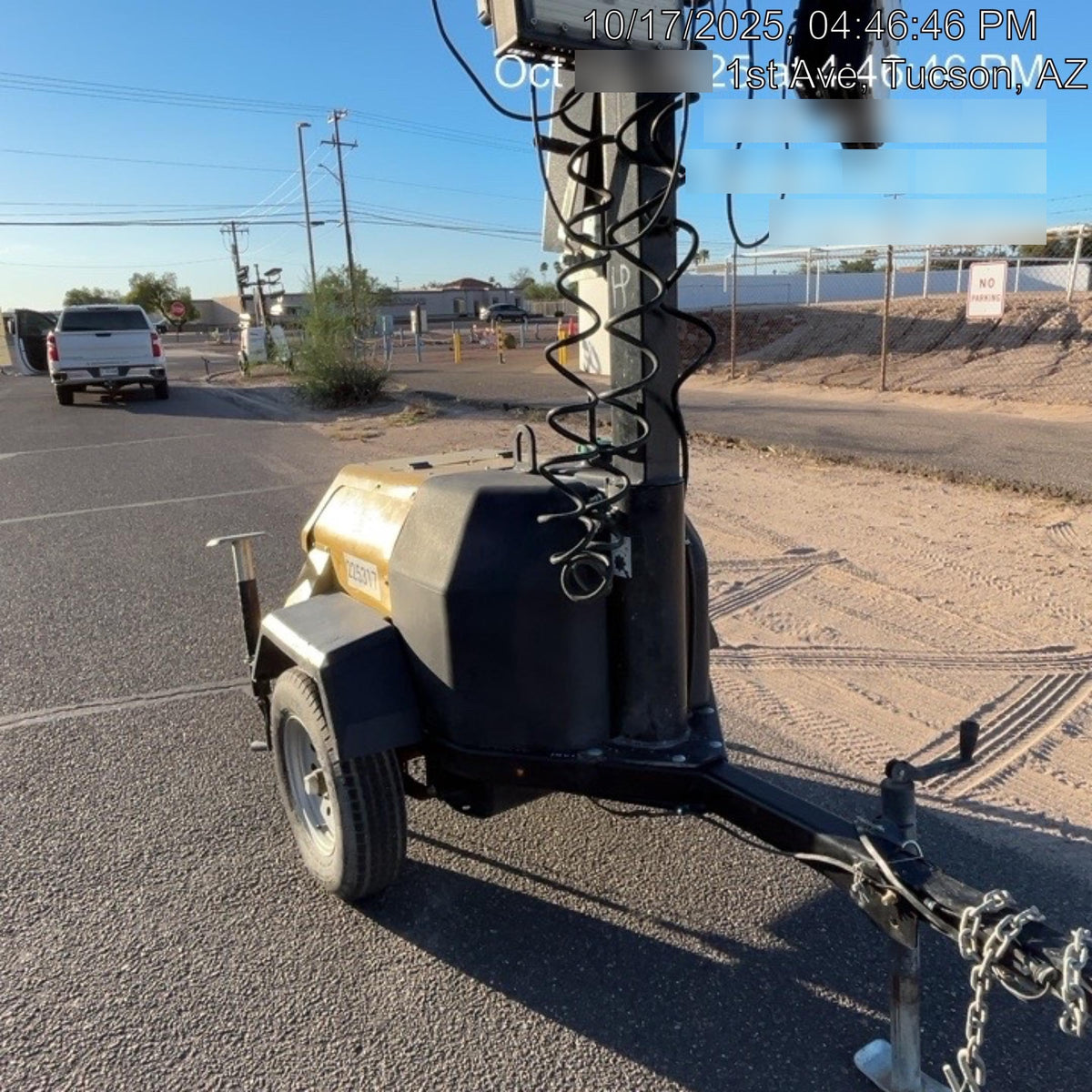 2022 Allmand NLV3GR (4) LED Light Fixture 350W, 23' Vertical Mast, 3kW Prime, Towable, Deep Sea L401, Leveling Jacks, Yanmar T4F 5.8hp