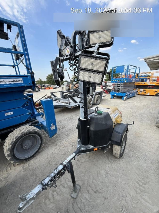 2022 Allmand NLV3GR (4) LED Light Fixture 350W, 23' Vertical Mast, 3kW Prime, Towable, ES Decals, T3