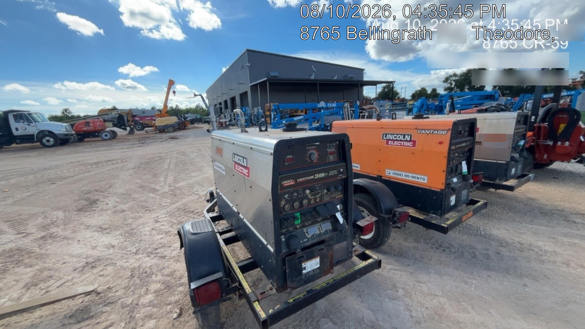 2019 Lincoln Electric Vantage 322 Lincoln Vantage 322 Welder w/Trailer, Light Kit, Cable Rack