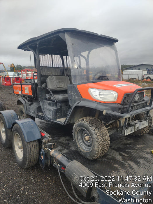 2022 Kubota RTV-X1140W-H Plastic Canopy, Windshield Acrylic Clear, LED Strobe Light, Wire Harness Kit, Back up Alarm