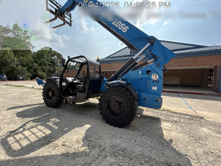 2018 Genie GTH-1056 Genie GTH-1056 w/Open ROPS, Solid Tires, Work Light/Beacon, 60" Carriage and Forks
