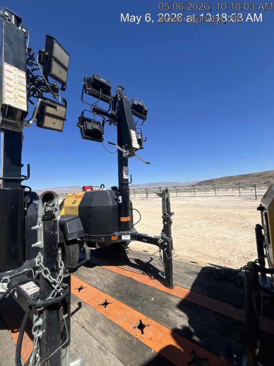 2021 Allmand NLV3GR (4) LED Light Fixture 350W, 23' Vertical Mast, 3kW Prime, Towable, Deep Sea L401, Leveling Jacks, Yanmar T4F 5.8hp
