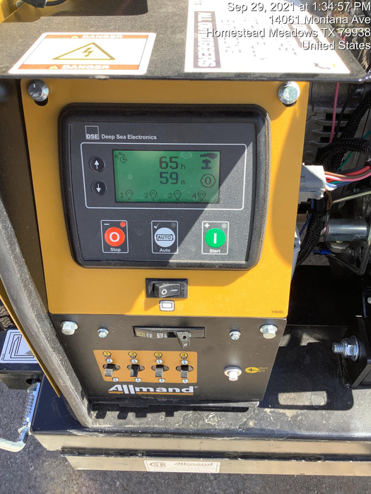 2021 Allmand NLV3GR (4) LED Light Fixture 350W, 23' Vertical Mast, 3kW Prime, Towable, Deep Sea L401, Leveling Jacks, Yanmar T4F 5.8hp