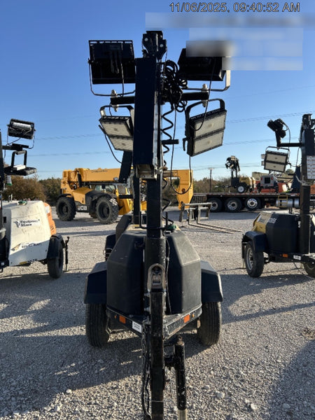 2022 Allmand NLV3GR (4) LED Light Fixture 350W, 23' Vertical Mast, 3kW Prime, Towable, ES Decals, T3