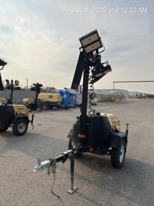 2021 Allmand NLV3GR (4) LED Light Fixture 350W, 23' Vertical Mast, 3kW Prime, Towable, Deep Sea L401, Leveling Jacks, Yanmar T4F 5.8hp