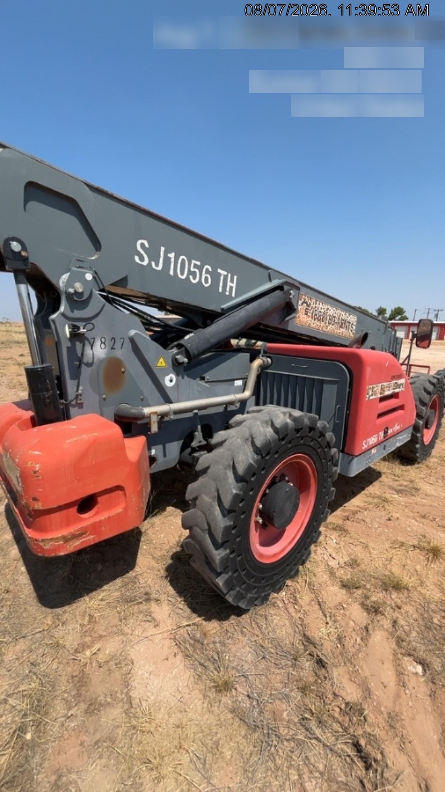 2018 Skyjack SJ1056 TH Skyjack 1056 TH Telehandler w/Open ROPS, Work Lights/Beacon, Solid Tires, 60" Carriage and Forks